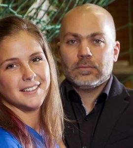 Kovács Gréta (MTK kézilabda) és menedzsere Bognár Nándor