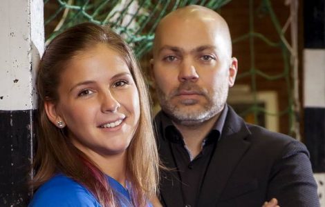 Kovács Gréta (MTK kézilabda) és menedzsere Bognár Nándor